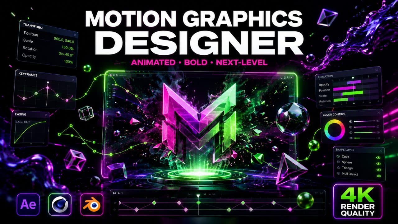 I will design motion graphics, animations, and YouTube thumbnails